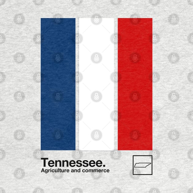 Tennessee Flag // Original Aesthetic Colors Artwork Design by DankFutura